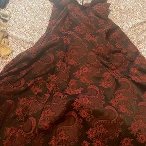 Red and black Paisley dress from hot topic hearts and roses USA size 10